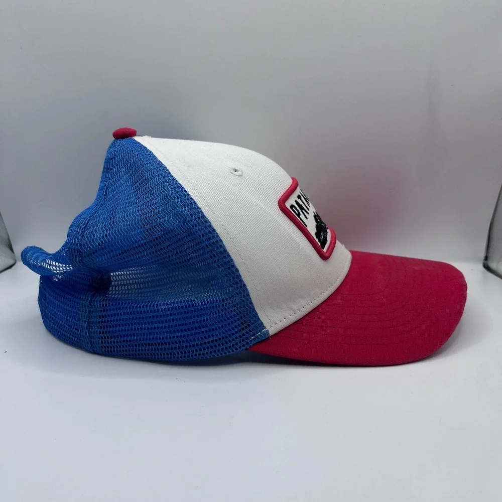 Patagonia Climb A Mountain Trucker Hat Red White Blue‎ Patch Snapback Cap